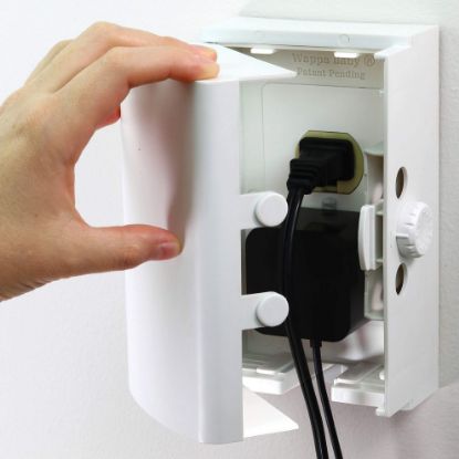 Picture of Outlet Cover BOX Baby Proofing (1-Pack) Patented Dual-Lock for Much Better Toddler Proofing, Easy Operation, Simple 3 Step Install with Included Screws. Provides Extra Space Inside for Plugs,Adapters