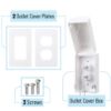 Picture of Bates Baby Safety Outlet Cover Box - Plug Covers for Electrical Outlets, Child Proof Outlet Cover, Socket Covers for Outlets
