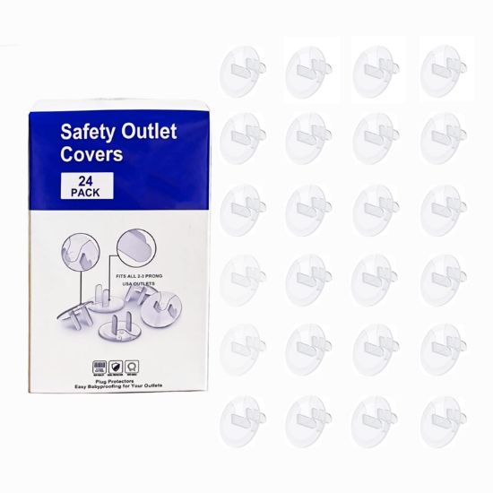 Picture of WENPENG Baby Safety Clear Outlet Covers (24 Pack), Durable Plastic Plug Covers for Power Sockets, Child Proof Electrical Protector Safety Caps