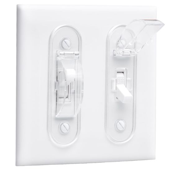 Picture of Wall Switch Guard, Childproof Light Switch Cover Guard | Toggle Style | Light Switch Protection | Lock Toggle Switch in On or Off Position | 1 Pack, Clear