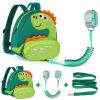 Picture of Accmor Toddler Harness Backpack Leash, Cute Dinosaur Backpacks with Anti Lost Wrist Link, Cute Mini Child Backpack Wristband Tether Strap and Protection Leashes for Boys Girls Aged 1-3 Years