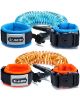 Picture of Dr.meter Toddler Leash, 2 Pack Safety Anti Lost Wrist Link with Key Lock, Reflective Child Walking Harness, 8.2ft Blue + 4.92ft Orange Kids Leash for Supermarket Mall Airport Amusement Park Zoo Travel