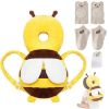 Picture of Baby Head Protector Backpack, Toddler Baby Head Protection Backpack with Baby Knee Pads Alarm Function for Walking & Crawling, Soft, Breathable and Wearing Safety Baby Head Protector - Yellow Bee