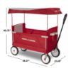 Picture of Radio Flyer 3-in-1 EZ Fold Wagon with Canopy, for Kids 1.5+, UV Shade, One-Hand Flat Fold, Seats 2 or Converts to Bench, DuraClean Fabric, Rubber Tires, 150 lb Capacity, Wagon for Kids or Cargo