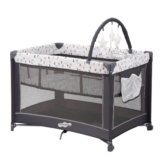 Picture of Pamo Babe Pack and Play with Bassinet, Portable Playard for Baby