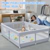 Picture of XVISHX Baby Playpen 50 x 50 Inch Play Pen Playards, Playpen for Babies and Toddlers, Baby Playard for Indoor & Outdoor Active Center Game Fence, with Skin-Friendly Fabric and Soft Breathable Mesh Grey