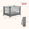 Picture of Dream On Me Zazzy Portable Playard with Bassinet - 360 Mesh Visibility, Quick Folding Travel Friendly Design, Carry Bag and Foldable Mattress Pad Included, Compact and Lightweight - Gray
