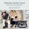Picture of Guava Family Travel Crib Includes Lightweight Backpack Design | Certified Baby Safe Portable Crib | Folding Play Yard, Comfy Mattress for Babies, Toddlers | Compact Baby Travel Bed
