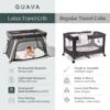 Picture of Guava Family Travel Crib Includes Lightweight Backpack Design | Certified Baby Safe Portable Crib | Folding Play Yard, Comfy Mattress for Babies, Toddlers | Compact Baby Travel Bed