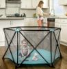 Picture of Regalo Safety My Play Portable Baby Playpen & Play Yard, Foldable 6-Panel Indoor Outdoor Playpen for Babies & Toddlers, Mesh Sides, Washable Fabric, 48, Aqua/Black