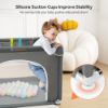 Picture of COMOMY Playpens for Babies and Toddlers, Small Baby Play Pens, Activity Center for Safe and Non-Slip Baby Fence, Full Mesh Design, Indoor & Outdoor Kids Activity Center (Dark Grey, 36"x36")