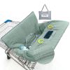 Picture of BeBeJoJo Muslin Shopping Cart Cover for Baby Soft & Breathable High Chair Covers for Restaurant Seat Grocery Cart Cover with Storage Pocket Machine Washable for Infant Toddler Boy Girl, Sage Green