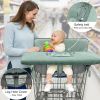 Picture of BeBeJoJo Muslin Shopping Cart Cover for Baby Soft & Breathable High Chair Covers for Restaurant Seat Grocery Cart Cover with Storage Pocket Machine Washable for Infant Toddler Boy Girl, Sage Green