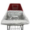 Picture of Portable Shopping Cart Cover, High Chair and Grocery Cart Covers for Babies, Kids, Infants & Toddlers, Attached Carry Bag (Gray Chevron)