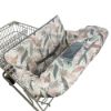 Picture of Shopping Cart Cover for Baby, 2 in 1 High Chair Cover for Restaurant seat & Grocery Cart Cover for Babies, Thick Padded with Clear Phone Pouch, Machine Washable, Leaves