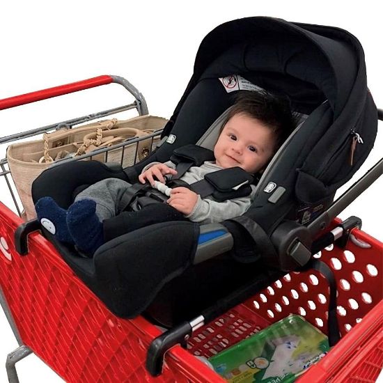 Picture of Totes Babies - Car Seat Carrier for Shopping Carts, Allows Babies, Newborns, Infants and Toddlers to Stay Snug or Sleeping in Car Seat While Parents Shop, As Seen on Shark Tank