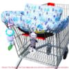 Picture of XiOiOiX 2 in 1 Shopping Cart Cover&High Chair Cover for Restaurant Seat, Grocery Cart Cover for Baby Infant Toddler Girl/Boy Reversible, Machine Washable (Blue)