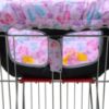Picture of Gowraps 2-in-1 Shopping Cart and High Chair Cover-Grocery Cart Cover for Babies Toddlers Infants Resturant Highchair Cover-Padded Folds to Portable Pouch for Baby Boy Girl (Butterfly)