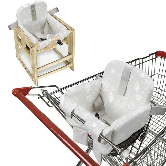 Picture of Shopping Cart Cover for Baby, High Chair Cover, Grocery Cart Cover, Cart Seat Cover for Baby, Shopping Cart Seat, Shopping Cart Cover for Baby(Space)