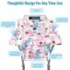 Picture of Shopping Cart Cover for Baby,2-in-1 High Chair Cover Soft,Portable, and Machine Washable,Comfortable Cotton Seat Pad with Safety Harness and Portable Cloth Bag,Fits All Supermarkets and Restaurants