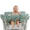 Picture of BINXY BABY 2-in-1 Cushy Cart Cover and High Chair Cover | Universal Fit | Includes Storage Pouch (Sage Leaves)