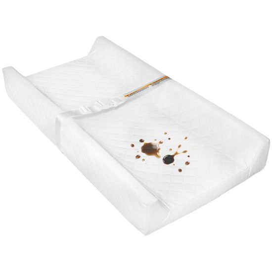 Picture of JVEOO Waterproof Baby Changing Pad, Non-Slip Wipeable Diaper Changing Mat with Safety Strap 32x16 Inch Infant Diaper Change Pad Suitable for Dresser & Table