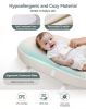 Picture of COMOMY Baby Changing Pad with Wipeable & Waterproof PU Cover, Contoured Diaper Changing Pad for Dresser with Non-Slip Safety Belt, Portable and Lightweight, Large Cushioned Foam, Beige