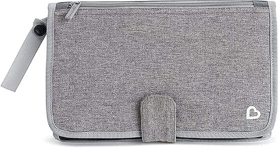 Picture of Munchkin Go Change Portable Diaper Changing Kit with Changing Pad and Wipes Case, Grey