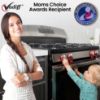 Picture of 2025-26 Mom's Choice Winner- Gas Stove Knob Locks - Gray Silicone Stove Knob Safety Covers for Toddlers, Pets - Child Proof Universal Size Knobs - Baby Proofing Protectors for Electric Stoves- 5Pcs