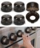 Picture of Bates- Stove Knob Safety Covers, Universal Size, 5 Pack, Black, Double Key Design, Heat Resistant Oven Knob Covers for Child Safety, Stove Guard Baby Proofing