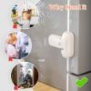 Picture of EUDEMON 1 Pack Updated Child Proof Refrigerator/Fridge/Freezer Door Lock Apply to Max 1"(25mm) Sealing Strip for Toddlers and Kids, no Tools Need or Drill (White)