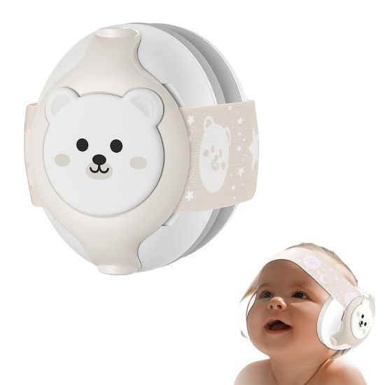 Picture of YomauiYee Baby Earmuffs-25dB NRR Baby Noise Cancelling Headphones with Adjustable Headband, Infant Ear Protection for Babies 0-36 Months,Travel Essentials for Airplane/Improves Sleep/Outdoor