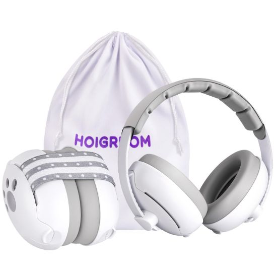 Picture of Baby Headphones for Noise, 2-in-1 Baby Ear Muffs Noise Protection for Ages 0-48 Months with Adjustable Headband Infant, Baby Hearing Protection Earmuffs for Outdoor, Sleep, Airplane & Music Festivals