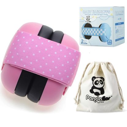 Picture of PandaEar Baby Ear Protection, Noise Cancelling Headphones EarMuffs for Babies & Toddlers 0-2 Years | Infant Hearing Protection Earmuffs (Pink)