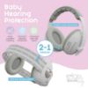 Picture of 2-in-1 Baby Ear Muffs Noise Protection - Baby Headphones for Noise & Plane Travel - 2 Headbands - Toddler Ear Protection for Infant & Toddler Travel Essential, Age 1-36 Months