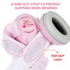 Picture of LYSIAN Pink Baby Ear Muffs Noise Cancelling with Elastic Headband, Baby Headphones Earmuffs for Infant Hearing Protection Sleeping, Nap, Travel, Games, Festival