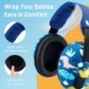 Picture of Vanderfields Premium Hearing Protection Ear Muffs - Broad Spectrum Sound Reduction 33.2dB at 2K Hz Noise Cancelling - Headset Safety Noise Cancellation - Babies and Toddlers - Dinosaur Club