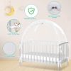 Picture of Crib Tent - Crib Net to Keep Baby in, Stop Baby from Climbing Out of Crib, Pop Up Crib Tent with Durable Breathable Net Double Zipper Strong Rods Installation Convenience