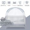 Picture of L RUNNZER Crib Tent, Crib Net to Keep Baby in, Breathable Pop Up Crib Tent Canopy Keep Baby from Climbing Out (55.2" L x 27.6" W x 51.6" H)