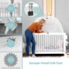 Picture of Crib Tent to Stop Baby Climbing Out - Breathable Pop-Up Crib Net to Keep Baby in, Auto-Lock Zipper for Added Safety, Easy Install Crib Cover (Fits Standard Cribs)