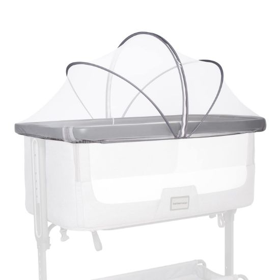 Picture of Beberoad Love Bassinet Mosquito Net Cover - Breathable Mesh Canopy with 2-Way Zipper for Baby Cribs, Bedside Sleepers & Travel Cribs (White)