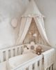 Picture of Wonder Space Kids Bed Canopy with Ruffles, Pastel Neutral Color for Boys & Girls, Frilled Cotton Tent Nursery Room Baby Crib Hanging Curtain Mosquito Netting Children Reading Nook Decoration (Ivory)