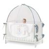Picture of Baby Crib Tent Safety Net, Durable Strong Self-Locking Zippers, Protects from Climbing Out and, Insects, Mosquitoes, Installs with Rods (Crib 52.25" - 28.25")