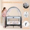 Picture of Zkaitoy Pack N Play Tent - Mini Crib Tent to Keep Baby from Climbing Out - Crib Net to Keep Baby in - Pop Up Breathable Cribs Cover - Canopy with Upgrade Strong Mesh and Durable Zipper (Gray, Small)