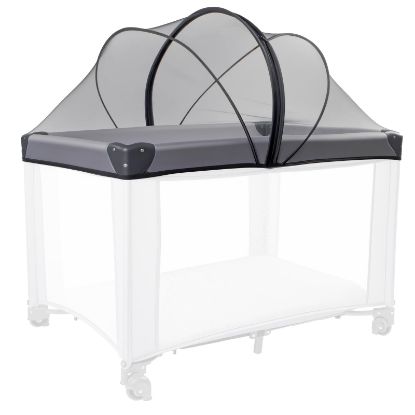 Picture of BEBONO Mosquito Net for Pack N Play, Keep Cats Out, Netting Cover with 2-Way Zipper for Playpen, Foldable with Storage Bag, Black