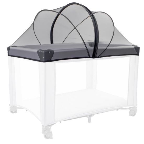 Picture of BEBONO Mosquito Net for Pack N Play, Keep Cats Out, Netting Cover with 2-Way Zipper for Playpen, Foldable with Storage Bag, Black