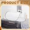 Picture of Vincreem 2 Pcs Large Pop Up Mosquito Net for Bed 78 * 31 * 22 Inch Portable Foldable Mosquito Netting for Camping Outdoor Indoor Travel Patio Bug Net Mesh Tent Canopy for Adults Bedroom, White