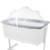 Picture of BEBONO Bassinet Cover to Keep Cats Out, Mosquito Net Cover with 2-Way Zipper for Baby Crib, White