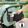 Picture of Guiseapue Universal Stroller Organizer with Cup Holder: Stroller Caddy Accessories with Detachable Phone Bag Fit for Uppababy, Non-Slip Straps, Walker Accessories, First Mothers Day Gifts for New Mom