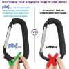 Picture of Stroller Hooks for Hanging Diaper Bags - Mommy Stroller Clip and Stroller Accessories Organizer Hook - Large Carabiner Clips for Mom Purse Shopping Grocery Bag and Accessory - (2 Pack) (Carabiner)
